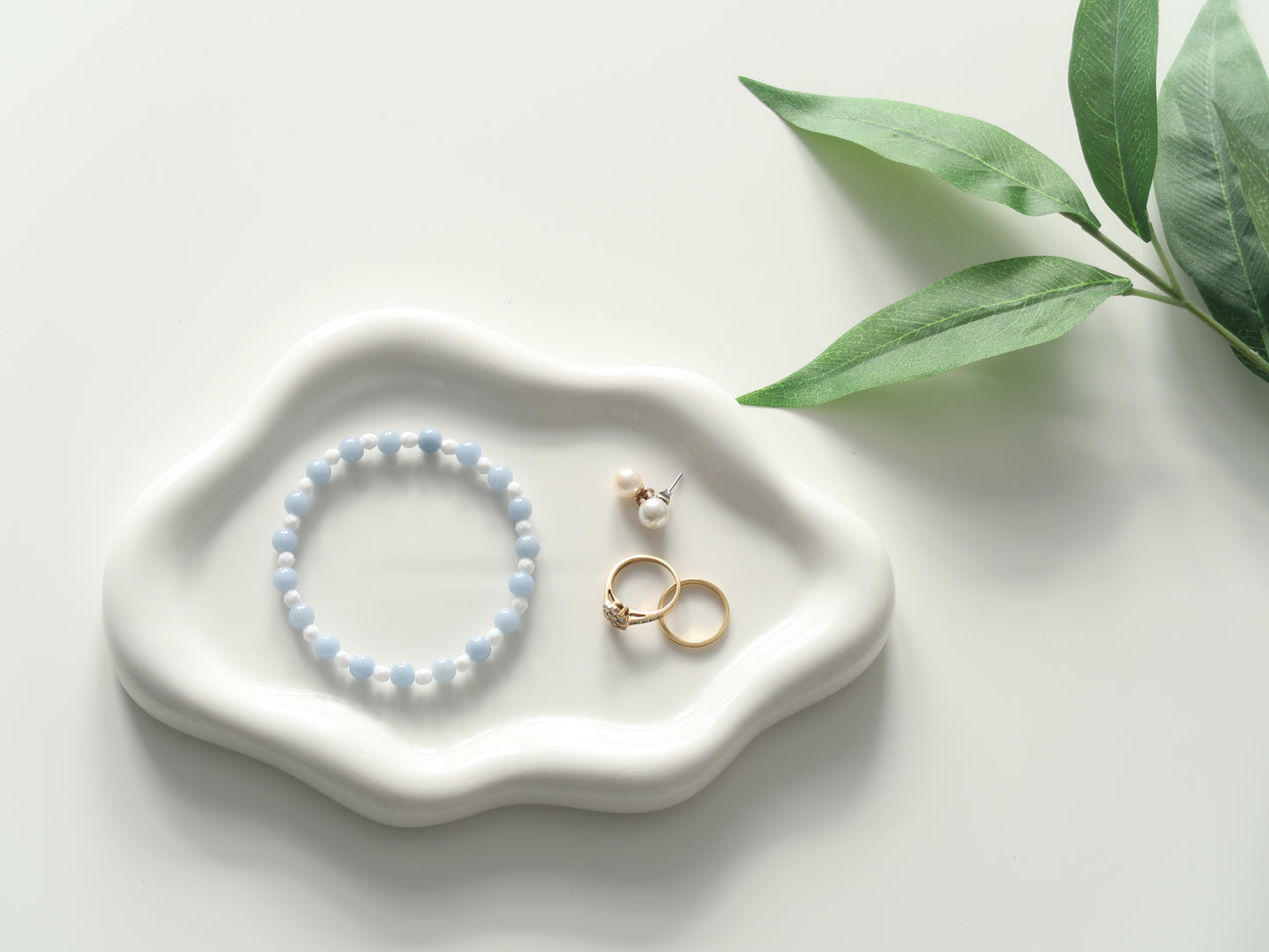 Natural Angelite Bracelet with accent beads - Healing Gemstones - The Stone of Awareness, Intuition, Peace - Elegant Crystal Jewellry