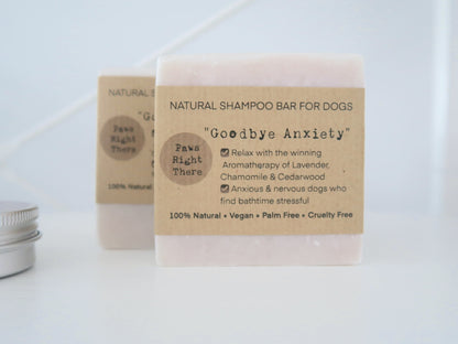 Goodbye Anxiety Natural Dog Shampoo Bar – Calming Lavender & Chamomile, Soothing Bath for Anxious Dogs