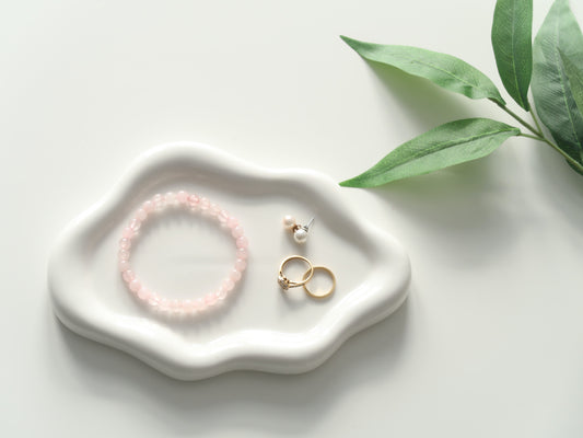 Natural Quartz Bracelet - Healing Gemstones - Heart Stone - Love, Harmony, Inner Peace - Elegant Crystal Jewellery