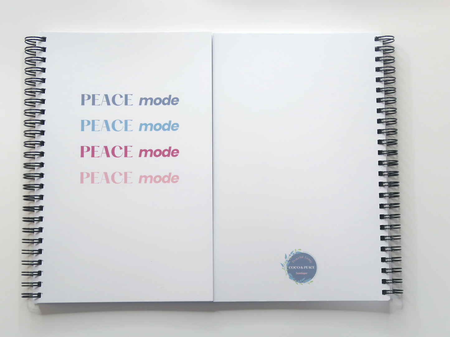 Peace Mode Spiral Planner Notebook – 80 Sheets (160 Pages), Glossy Cover, A5-Like Size