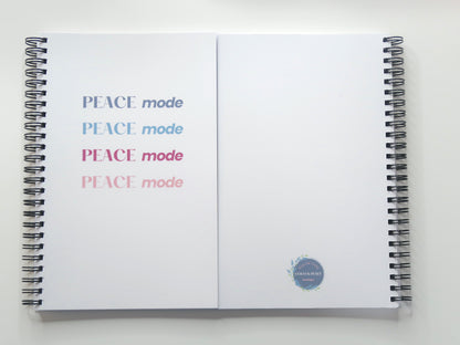 Peace Mode Spiral Planner Notebook – 80 Sheets (160 Pages), Glossy Cover, A5-Like Size