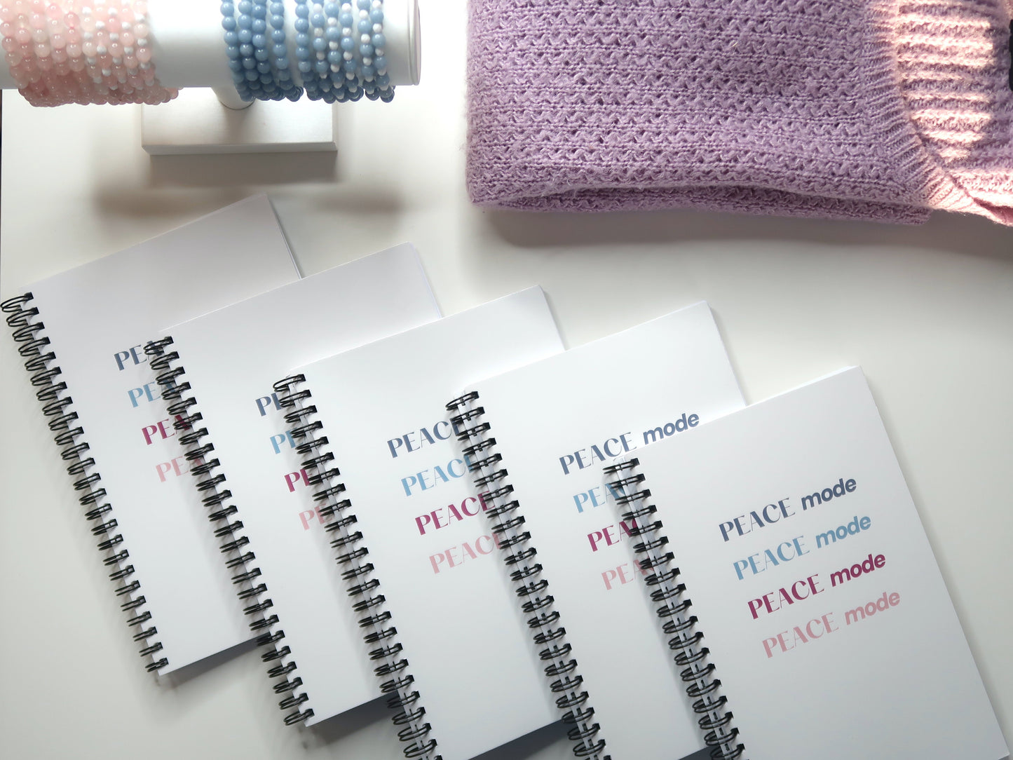 Peace Mode Spiral Planner Notebook – 80 Sheets (160 Pages), Glossy Cover, A5-Like Size