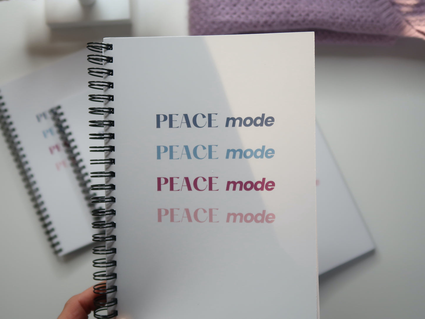 Peace Mode Spiral Planner Notebook – 80 Sheets (160 Pages), Glossy Cover, A5-Like Size