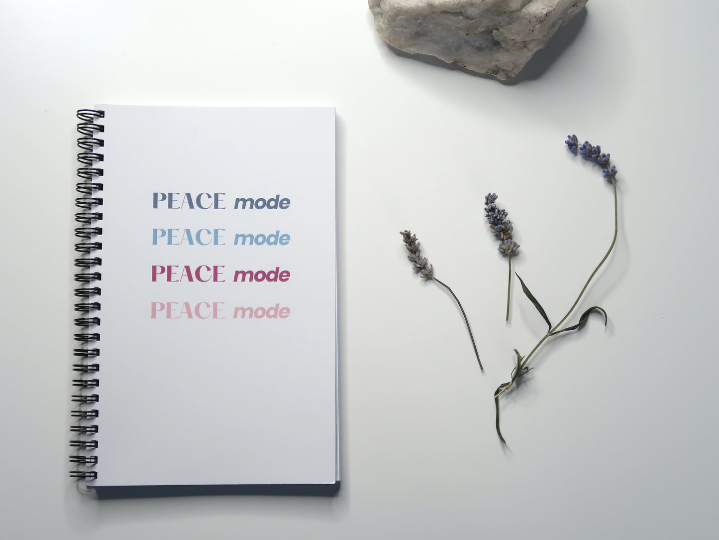 Peace Mode Spiral Planner Notebook – 80 Sheets (160 Pages), Glossy Cover, A5-Like Size